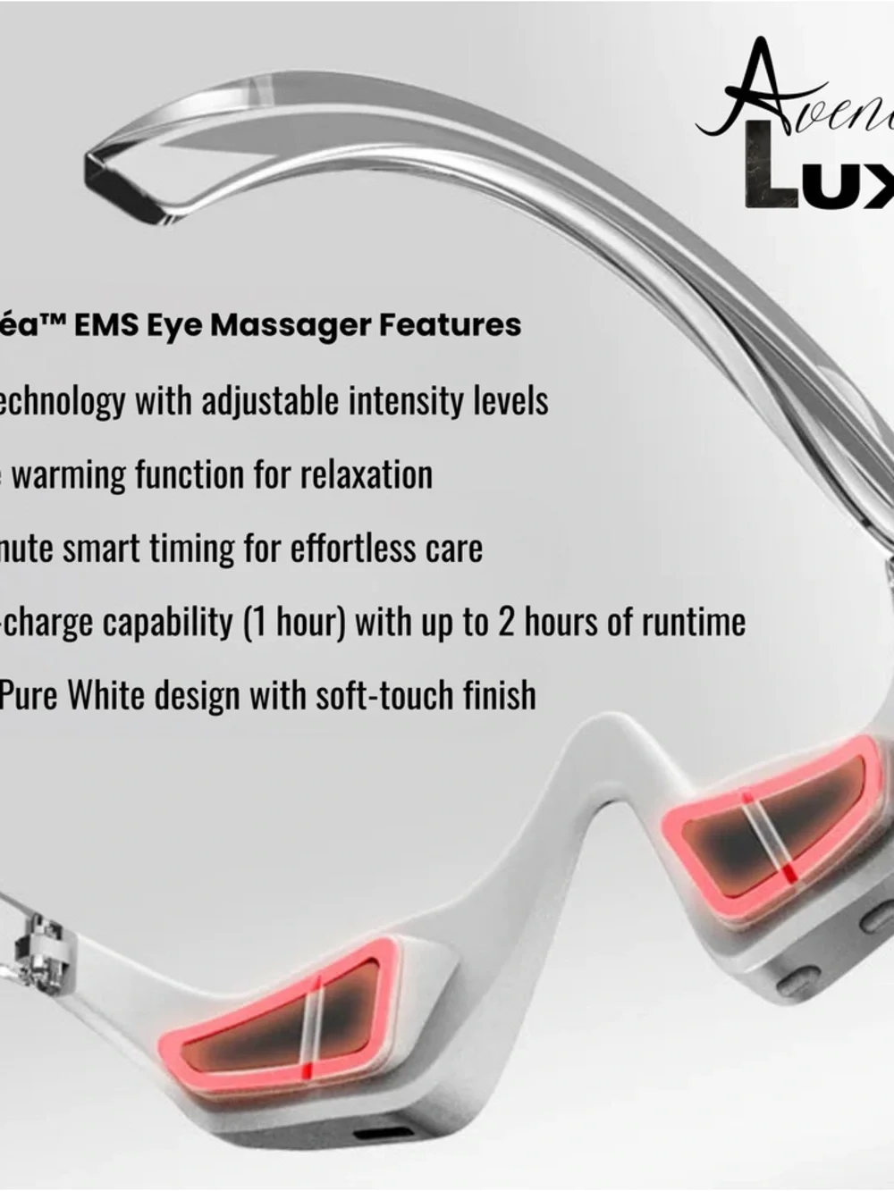 Red Light Therapy Eye Massager - EMS Microcurrent Anti-Aging Under Eye Glasses